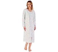 Slenderella Long Sleeve Button Cotton Nightie ND02202 Mint 12-14