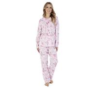 Slenderella Long Sleeve Jersey Pyjamas PJ04110 Pink 12-14