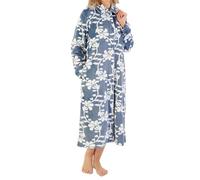 Slenderella Perfect Button Opening 46 Inch Housecoat (12/14, grey)