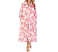 Slenderella Perfect Zip Front 46 Inch Housecoat (10/12, pink)