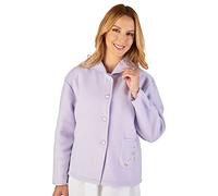 Slenderella Polar Fleece Button Bed Jacket BJ44601 Lilac Medium