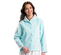 Slenderella Polar Fleece Button Bed Jacket BJ44601 Mint XL