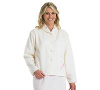 Slenderella Polar Fleece Button Bed Jacket BJ44601 Vanilla XL