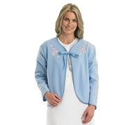 Slenderella Polar Fleece Ribbon Bed Jacket BJ44600 Blue Medium