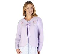 Slenderella Polar Fleece Ribbon Bed Jacket BJ44600 Lilac Medium