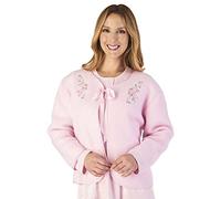 Slenderella Polar Fleece Ribbon Bed Jacket BJ44600 Pink XL