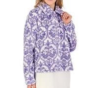 Slenderella Printed Waffle Button Through 24 inch Bedjacket (24/26, purple)