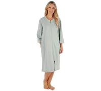 Slenderella Rib Pattern Housecoat HC07306 Green Medium