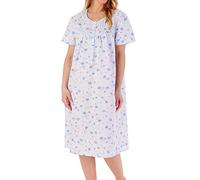 Slenderella Short Sleeve Cotton Nightie ND02200 Blue 24-26