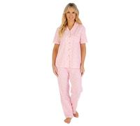 Slenderella Short Sleeve Jersey Pyjamas PJ07103 Pink 24-26