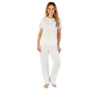 Slenderella Short Sleeve Jersey Pyjamas PJ07117 Blue 12-14