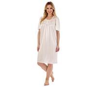 Slenderella Slippy Short Sleeve 40 inch Nightdress (10/12, Ivory)