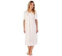 Slenderella Slippy Short Sleeve 45 inch Nightdress (10/12, Ivory)