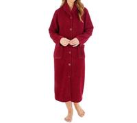 Slenderella Soft Waffle Button Opening 46 Inch Housecoat (20/22, raspberry)