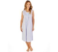 Slenderella Spring Petal Build Up Shoulder 42 Inch Cotton Nightdress Blue 10-12