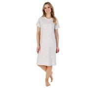 Slenderella Star Short Sleeve 40 Inch Nightdress (12/14, grey)