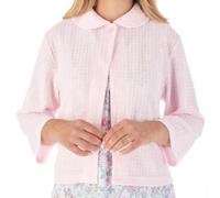 Slenderella Summer Button Opening 3/4 Sleeve Bedjacket (10/12, Pink)