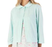Slenderella Summer Button Opening 3/4 Sleeve Bedjacket (24/26, Mint)