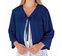 Slenderella Summer Ribbon Tie 3/4 Sleeve Bedjacket (10/12, Navy)