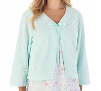 Slenderella Summer Ribbon Tie 3/4 Sleeve Bedjacket (24/26, mint)