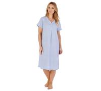 Slenderella Textured Stripe Short Sleeve Nightie ND05201 Blue 20-22