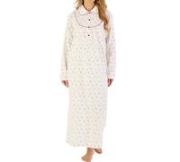 Slenderella Tulip Brushed Cotton Longer Length 51 Inch Nightdress (10/12, red)