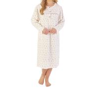 Slenderella Tulip Brushed Cotton Round Neck 43 Inch Nightdress (10/12, red)
