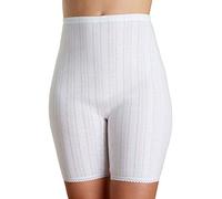 Slenderella VUW308 Women's Vedonis White Cotton Long Pantee Short XLarge