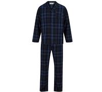 Slenderella Walker Reid WR88821 Men's Navy Check Cotton Pyjama Set 3XLarge