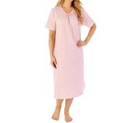 Slenderella Wild Thyme Short Sleeve 42 Inch Cotton Nightdress (20/22, blue)