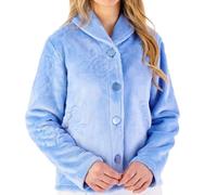 Slenderella Winter Rose Long Sleeve Buttoned Bed Jacket (12/14, blue)