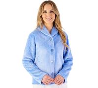 Slenderella Winter Rose Long Sleeve Buttoned Bed Jacket (12/14, blue)
