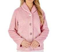 Slenderella Winter Rose Long Sleeve Buttoned Bed Jacket (20/22, pink)