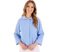 Slenderella Womens Jacquard Knit Peter Pan Bedjacket BJ08306 Blue Medium