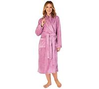 Slenderella Womens Shawl Collar Wrap Coral Fleece Dressing Gown Waffle Detail Robe XL (Heather)