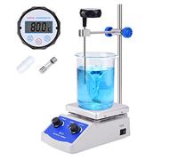 Slendor Magnetic Stirrer SH-2 Hot Plate Mixer Max 520℉ Lab Hotplate Stirrer 2000 RPM Stir Plate with Thermometer, Stirrer Bar and Support Stand