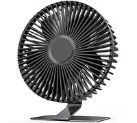 SLENPET 6 inch USB Desk Fan, 4 Speeds, Ultra-quiet, 90° Adjustment for Better Cooling, Portable Mini Powerful Desktop Table Fan, Small Personal Fan for Home Office, Metal Base, Black