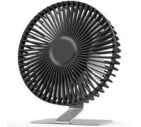 SLENPET 6 inch USB Desk Fan, Adjustable Tilt, 4 Speeds, Ultra-quiet, 90Rotation, Portable, Metal Base, Silver