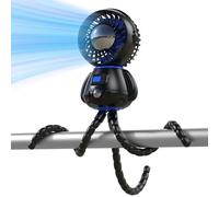 SLENPET Astronaut Portable Stroller Fan, Baby-Safe Clip-on with Detachable Flexible Tripod, Rechargeable Battery-Operated, 3-Speeds, 270° Rotation - Ideal for Car Seats, Cribs, Treadmills, Travel