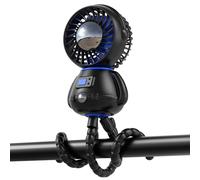 SLENPET Astronaut Portable Stroller Fan, Baby-Safe Clip-on with Detachable Flexible Tripod, Rechargeable Battery-Operated, 3-Speeds, 270° Rotation - Ideal for Car Seats, Cribs, Treadmills, Travel