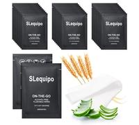 SLequipo 100 Pcs Flushable Wet Wipe Individual Wrapped, Plant Based Wet Wipes, 15x20cm, Aloe Vera for Butt, Hands, Face Cleaning, Fragrance Free