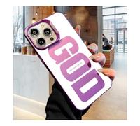 SLERFT God Has a Plan for You Inspirational Phone Case for iPhone, Jesus God's Plan Phone Case, Letter Print Aesthetics Design Simple Cover, Faith Inspired Religious Gift(Purple,For IPhone12 promax)