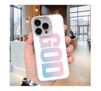 SLERFT God Has a Plan for You Inspirational Phone Case for iPhone, Jesus God's Plan Phone Case, Letter Print Aesthetics Design Simple Cover, Faith Inspired Religious Gift(Colorful-A,For IPhone11)