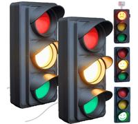 SLERFT Social Signal, Do Not Disturb Light, Smart Traffic Light Style Desk Sign for Office Home Studio, Red Yellow Green Status Indicator for Wall or Door, Creative Traffic Lights Decor Gift(2PCS)
