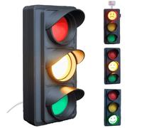 SLERFT Social Signal, Do Not Disturb Light, Smart Traffic Light Style Desk Sign for Office Home Studio, Red Yellow Green Status Indicator for Wall or Door, Creative Traffic Lights Decor Gift(1PC)