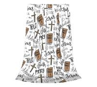 SLERFT Super Soft Christian Bible Jesus Throw Blanket, Winter Blankets Decor, Prayer Shawl Throws Gifts, Faith Scripture Blanket for Women, Religious Verse Flannel Comfort Bed Gift(53.15x78.74in)