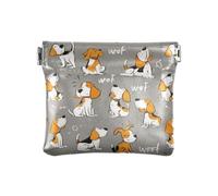 Sletend Coin Purse Pouch Small Squeeze Soft PU Leather Coin Wallet Change Bag Cute Aesthetic for Women Girls, Funny Beagle Dog, One Size