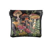 Sletend Coin Purse Pouch Small Squeeze Soft PU Leather Coin Wallet Change Bag Cute Aesthetic for Women Girls, Mushroom, Storage