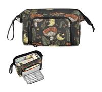Sletend Large Capacity Pencil Case Vintage Magic Forest Moon Mushroom Pencil Pouch Handheld Pen Bag School College Office Organizer for Teens Girls Adults Student