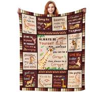 Sletop Giraffe Blanket Gifts for Women,Flannel Giraffe Throw Blanket Funny Giraffe Stuff Animal Decor Blanket Gifts for Adults Kids Girls Boys Giraffe Lovers 80"x60"